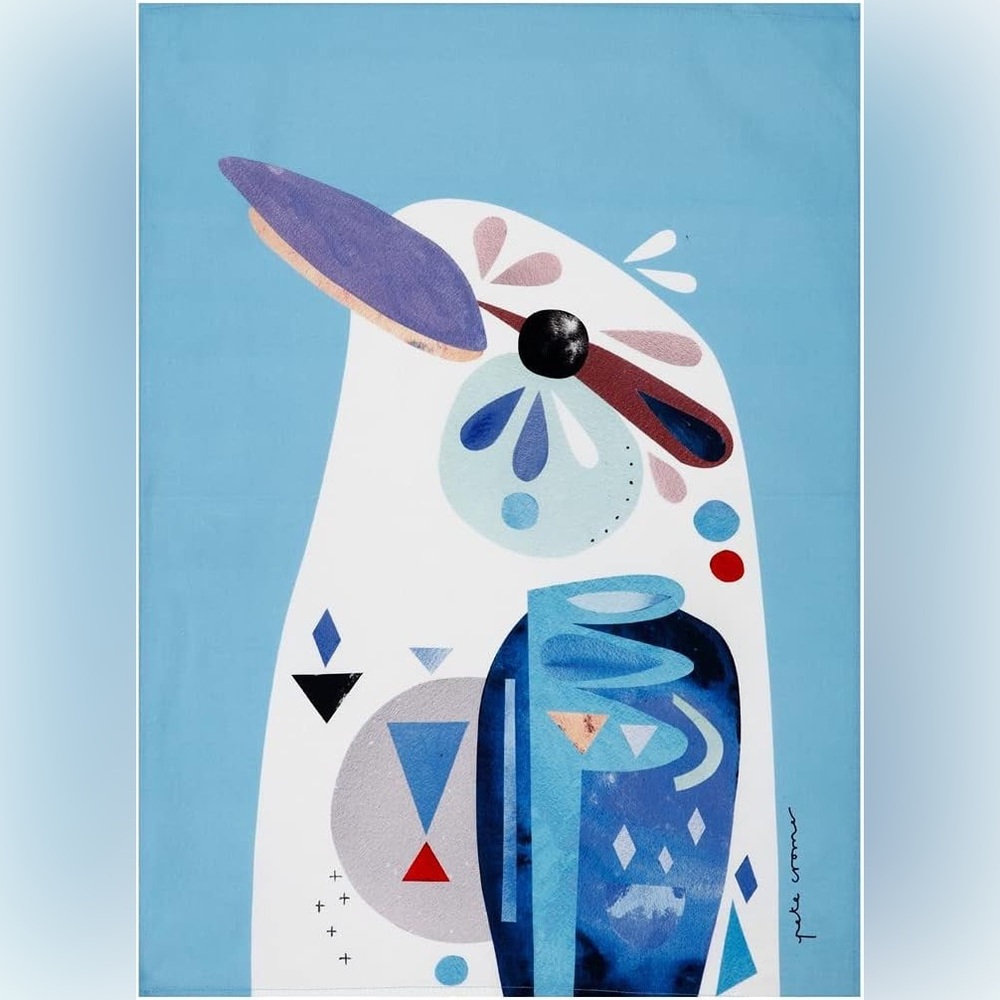 Kookaburra Print Tea Towel by Maxwell & Williams Pete Cromer NWOT